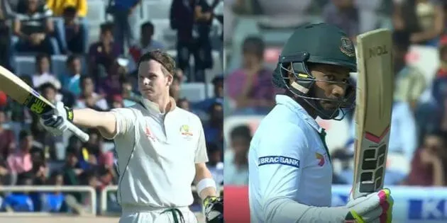 Mushfiqur Rahim and Steve Smith