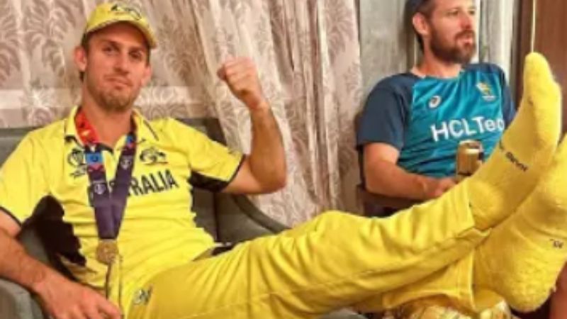 Australian Cricketer Mitchell Marsh Faces Backlash and FIR for Allegedly Disrespecting World Cup Trophy