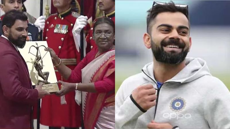 Virat Kohli Cheers as Mohammed Shami Bags Arjuna Award