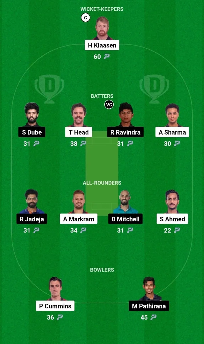 SRH vs CSK Dream11 Prediction IPL 2024 Match 18